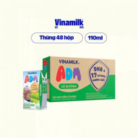 Sữa dinh dưỡng Vinamilk ADM có đường 110ml x 48 hộp/thùng