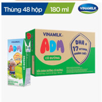 Sữa dinh dưỡng Vinamilk ADM Có Đường - Thùng 48 hộp 180ml