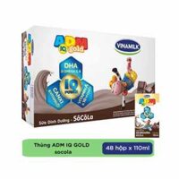 Sữa dinh dưỡng Vinamilk ADM Gold socola, thùng 48 hộp, 110ml