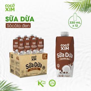 Sữa dừa chocola đen CoCoXim - Thùng 12 hộp 330ml