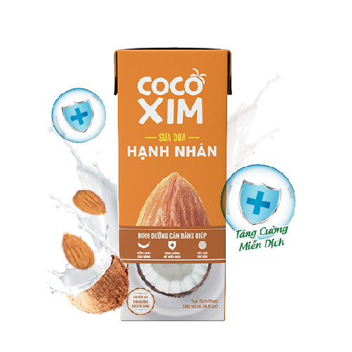 Sữa dừa hạnh nhân CoCoXim - Thùng 48 hộp 180ml