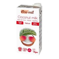 Sữa dừa không đường hữu cơ Ecomil 1L