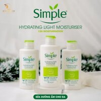 Sữa dưỡng ẩm Simple dịu nhẹ cấp ẩm tới 12giờ 125ml - Simple Kind To Skin Hydrating Light Moisturiser