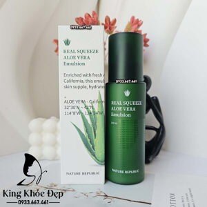 Sữa dưỡng da Nature Republic Real Squeeze Aloe Vera Emulsion 125ml