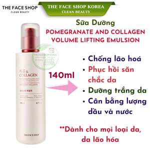 Sữa dưỡng Pomegranate And Collagen Volume Lifting Emulsion THE FACE SHOP