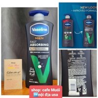 SỮA DƯỠNG THỂ CẤP ẨM 48H CHO NAM VASELINE MEN FAST ABSORBING 3IN1 BODY FACE & HANDS LOTION 600ml