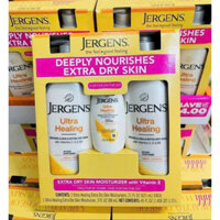 Sữa Dưỡng Thể Cho Da Khô Jergens Ultra Healing Extra Dry Skin Moisturizer 621ml Và 88ml của Mỹ