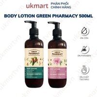 Sữa dưỡng thể Green Pharmacy Hoa hồng Damask và Bơ hạt mỡ, Cafe xanh và dầu gừng 400ml