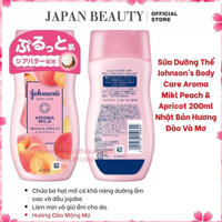 Sữa Dưỡng Thể Johnson’s Body Care Aroma Mikl Peach & Apricot  Hương Đào Và Mơ Mộng Mơ 200ml Nhật Bản