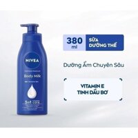 Sữa Dưỡng Thể NIVEA Body Milk Dưỡng Ẩm Chuyên Sâu 48H | Thấm Nhanh (380 ml)