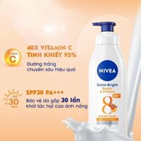 Sữa dưỡng thể Nivea trắng mịn Ban Ngày Extra White Repair & Protect | Radiant & Smooth 350ml