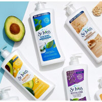 Sữa Dưỡng Thể ST.IVES Body Lotion trẻ hoá da 621ml - Mỹ (trà xanh, yến mạch, bơ, hoa hồng)