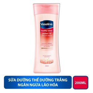 Sữa dưỡng thể trắng da Vaseline Healthy White Perfect 10 200ml