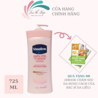 SỮA DƯỠNG THỂ VASELINE CHAI Màu Hồng 725ML(Vaseline Healthy White UV Lightening)