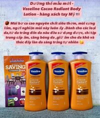 Sữa Dưỡng Thể Vaseline  Cocoa Radiant Mỹ (725ML)