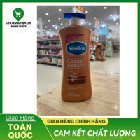Sữa Dưỡng Thể Vaseline Cocoa Radiant 725ml - màu nâu 100% chính hãng tặng sà phòng vẹt