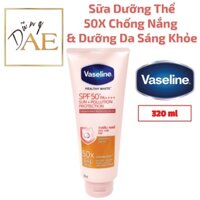 Sữa Dưỡng Thể Vaseline Thái Lan 50X SPF50 PA++++ Chống Nắng & Dưỡng Da Sáng Khoẻ 320mL
