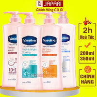 Sữa dưỡng thể Vaseline Trắng Da, Dưỡng Ẩm Chống Nắng 350ml 200ml 70ml - Vaseline Dưỡng Thể Body Toàn Thân JAPARI