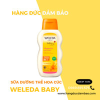 Sữa dưỡng thể Weleda từ hoa cúc, dưỡng ẩm mềm mịn cho trẻ sơ sinh & trẻ nhỏ - WELEDA BABY PFLEGEMILCH BODY LOTION, 200ml