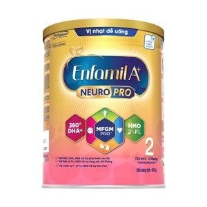 Sữa bột Enfamil A+ 2 - hộp 400g (dành cho trẻ từ 6 - 12 tháng)