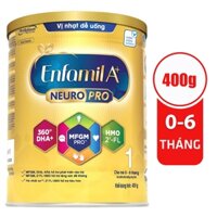 Sữa Enfamil A  Neuropro HMO vị thanh mát số 1 400g (0 – 6 tháng tuổi)