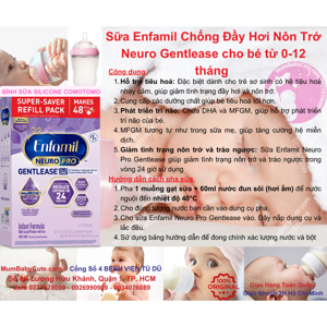 Sữa Enfamil Neuro Pro Gentlease nội địa Mỹ công thức chống nôn trớ cho bé từ 0-12 tháng hộp 567g
