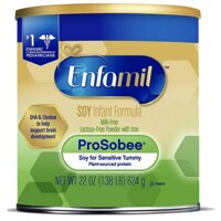Sữa Enfamil Soy Infant Formula của Mỹ cho trẻ từ 0 đến 12 tháng dị ứng đạm sữa bò và bất dung nạp lactose hộp 624g