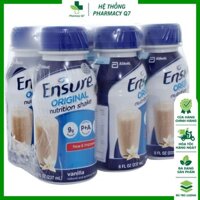 Sữa Ensure Original 237ml Abbott hương vani, bổ sung dinh dưỡng, hỗ trợ tiêu hóa (1 lốc x 6 chai)