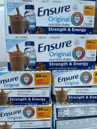 Sữa Ensure Original dạng nước của Mỹ vị Chocolate |Thùng 24 chai 237ml
