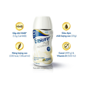 Sữa Ensure Plus Advance 1.5 kcal - Thùng 30 chai x 200 ml