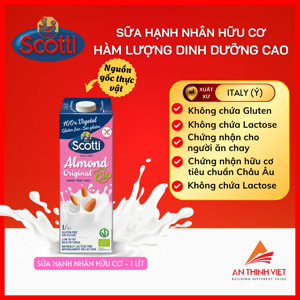 Sữa gạo hạnh nhân hữu cơ Riso Scotti 1L