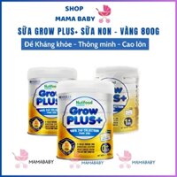 Sữa Grow Plus - Sữa Non Vàng NutiFood 800g Cho bé khó tăng cân, cao lớn, gấp 2 đề kháng