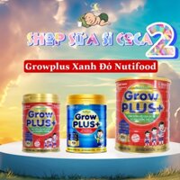 Sữa Growplus Đỏ Xanh Nutifood 1+2+ 900gr và 1.5kg [Mẫu Mới]