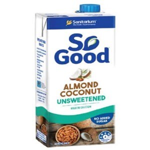 Sữa hạnh nhân hương kem dừa không đường So Good hộp 1 lít