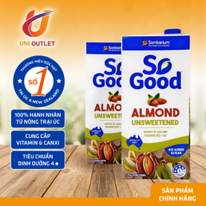 Sữa hạnh nhân không đường So Good hộp 1 lít