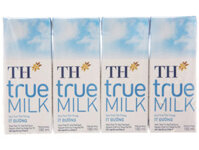 Sữa Hộp TH True Milk Ít Đường 1 lốc/4 hộp 180ml