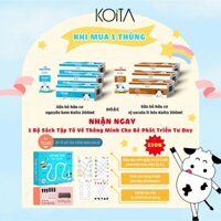 Sữa hữu cơ nguyên kem - socola Koita nhận ngay Bộ sách tập tô vẽ thông minh
