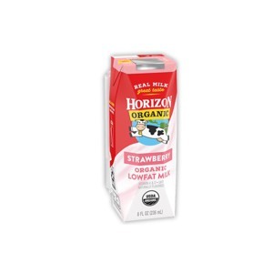 Sữa hữu cơ tách béo Horizon Organic vị dâu hộp 236ml