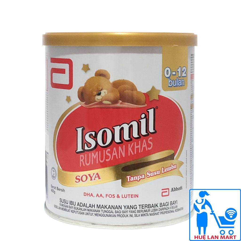 Sữa Isomil SOYA cho bé 0-12 tháng dị ứng đạm sữa bò bất dung nạp lactose hộp 400g