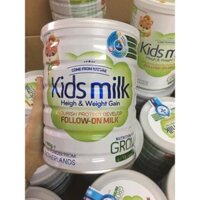 sữa KIDS MILK GROW 900g dành cho bé tăng cân,phát triển chiều cao