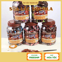 Sữa lắc socola tươi mix vị Qumiaoduo hình viên nấm socola truffle ăn vặt ngon hấp dẫn