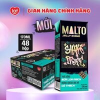 Sữa lúa mạch MALTO Jelly Shake Shake It Off hương sôcôla bạc hà có thạch thùng 48 hộp x 170ml