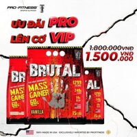 Sữa mass tăng cân Mass Brutal Gainer - Sữa siêu tăng cân cho người gầy với 60g Protein, 240g Carb và 14g BCAA Túi 6,8kg - Chocolate