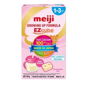 Sữa Meiji EZcube số 9 - dành cho trẻ 12-36 tháng, 448g