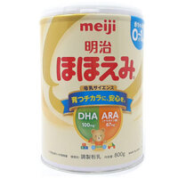 Sữa Meiji Hohoemi Milk 0-1 tuổi (số 0), hàng nội địa Nhật (hộp thiếc 800g)