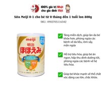 Sữa Meiji lon cho trẻ từ 0 tháng - 1 tuổi Meiji Hohoemi Milk