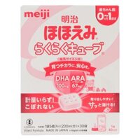 Sữa Meiji nội địa dạng thanh Hohoemi Raku Raku Cube 810g (0-1 tuổi)