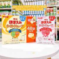 Sữa meji thanh số 0-1 và 1-3 nội địa 648gr date 2024 (Hộp 24 thanh)