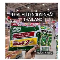 Sữa MILO Bột 3in1 Thái Lan - Bột MILO Hòa Tan Ít Ngọt Bịch 48 gói và 30 gói