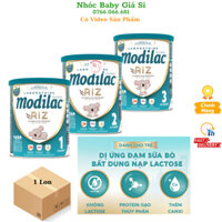 Sữa Modilac Riz 800g Số 1,2,3 giúp bé phát triển chiều cao, trí não, tăng cường hấp thu